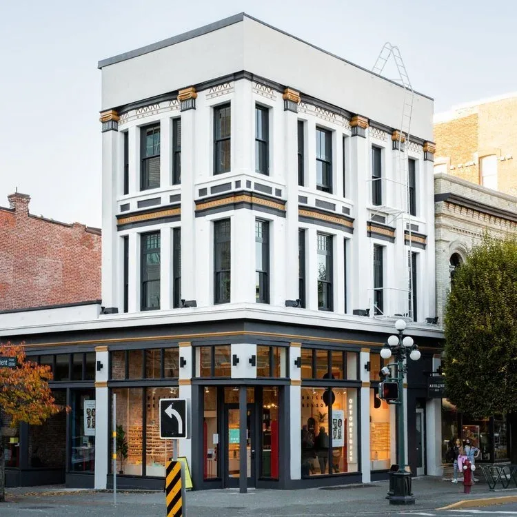 The restored exterior on the corner of Government and Yates