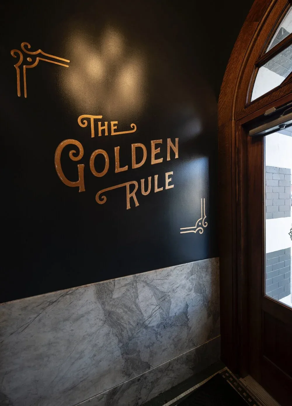 “The Golden Rule” painted at the entry