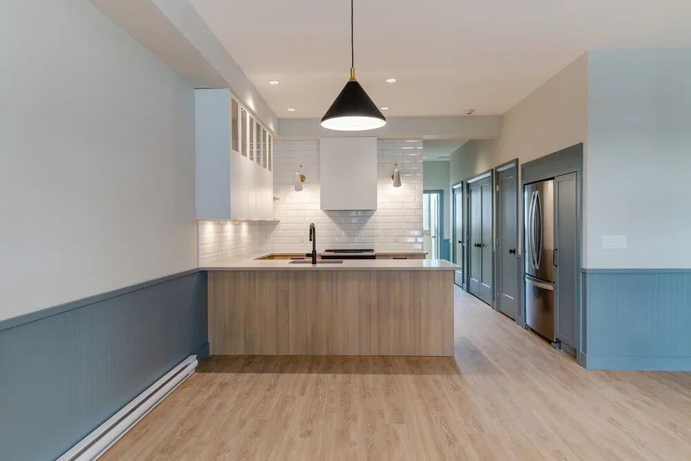 Kitchen and living area in a Meares Street townhouse