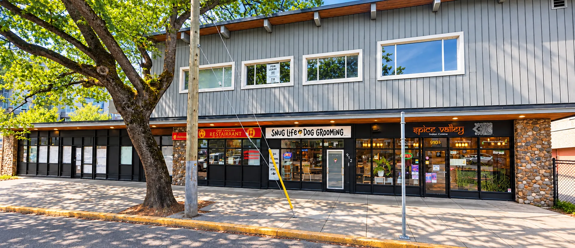 900 Carlton Terrace — the shopfront row along Carlton Terrace, Esquimalt